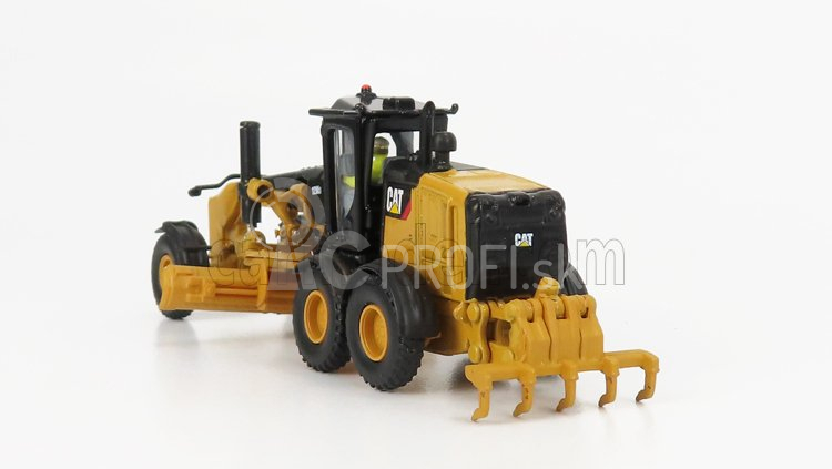 Dm-models Caterpillar Cat12m3 Ruspa Livellatrice Gommata - škrabací traktor, motorový grejder 1:87 žltá čierna