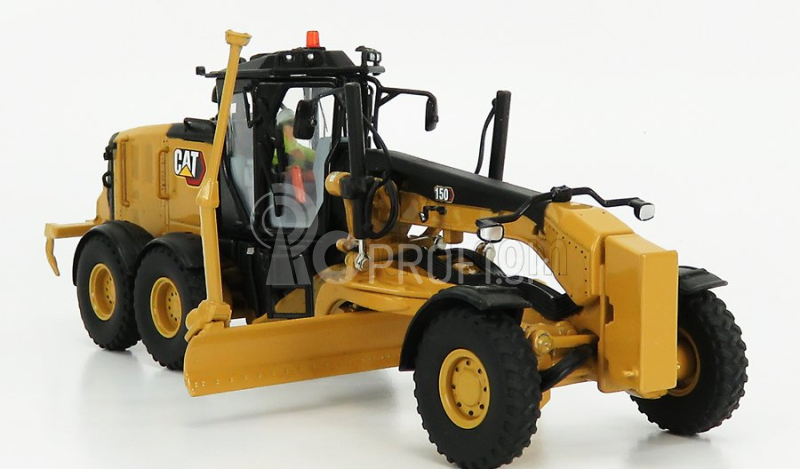 Dm-models Caterpillar Cat150 Ruspa Livellatrice Gommata - škrabací traktor, motorový grejder 1:50 žltá čierna