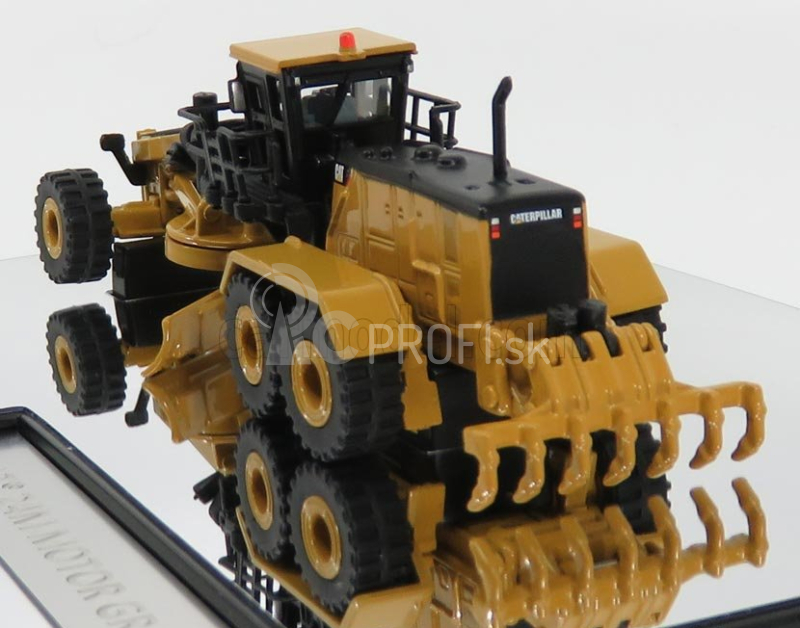 Dm-models Caterpillar Cat24m Ruspa Livellatrice Gommata - škrabací traktor, motorový grejder 1:125 žltá čierna