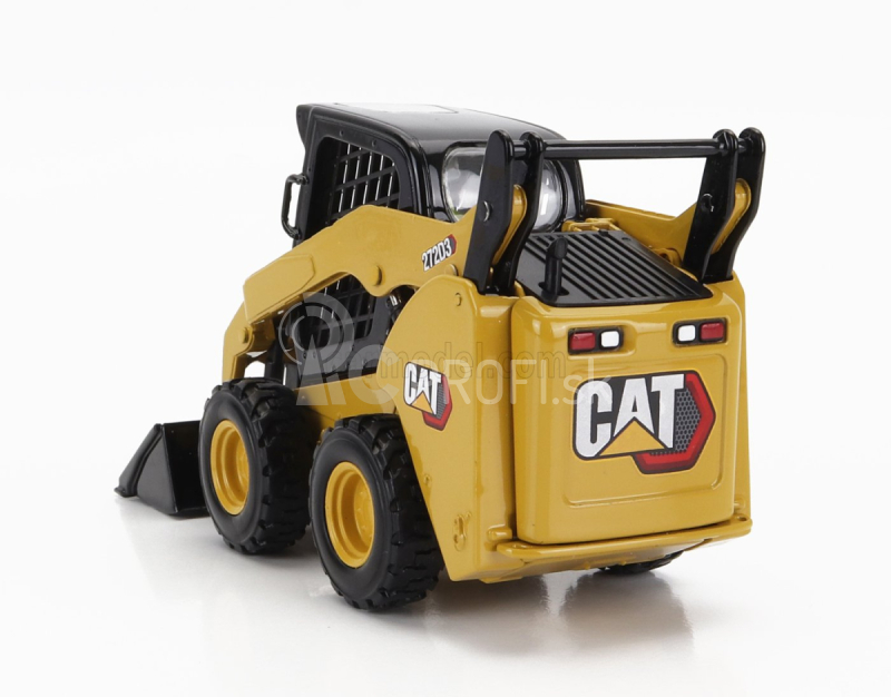 Dm-models Caterpillar Cat272d3 Ruspa Gommata - šmykom riadený nakladač 1:32 žltá čierna