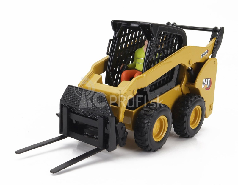 Dm-models Caterpillar Cat272d3 Ruspa Gommata - šmykom riadený nakladač 1:32 žltá čierna