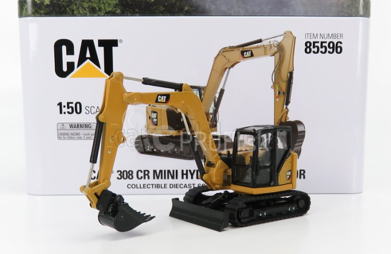 Dm-models Caterpillar Cat308 Cr Escavatore Cingolato - Traktor Hydraulické minirýpadlo 1:50 žltá čierna