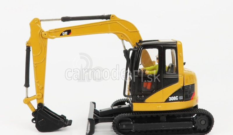 Dm-models Caterpillar Cat308c Cr Escavatore Cingolato - Traktor Hydraulické minirýpadlo 1:50 žltá čierna