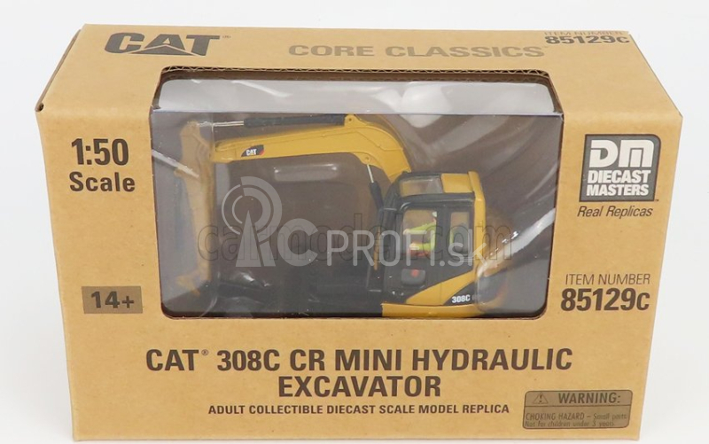 Dm-models Caterpillar Cat308c Cr Escavatore Cingolato - Traktor Hydraulické minirýpadlo 1:50 žltá čierna