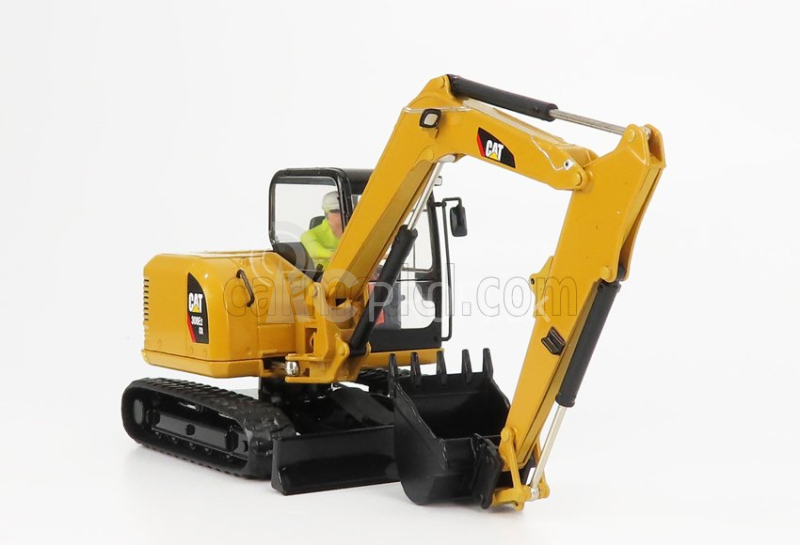 Dm-models Caterpillar Cat308e2 Cr Sb Escavatore Cingolato - Traktor Hydraulické minirýpadlo 1:32 žltá čierna