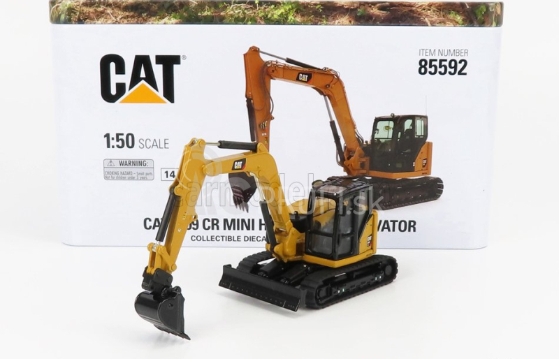 Dm-models Caterpillar Cat309 Cr Sb Escavatore Cingolato - Traktor Hydraulické minirýpadlo 1:50 žltá čierna