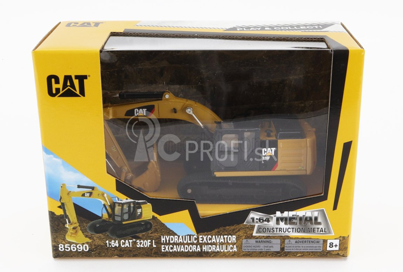 Dm-models Caterpillar Cat320f L Escavatore Cingolato - traktor hydraulické rýpadlo 1:64 žltá čierna