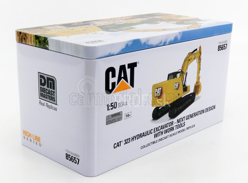 Dm-models Caterpillar Cat323 Escavatore Cingolato - traktor hydraulické rýpadlo 1:50 žltá čierna