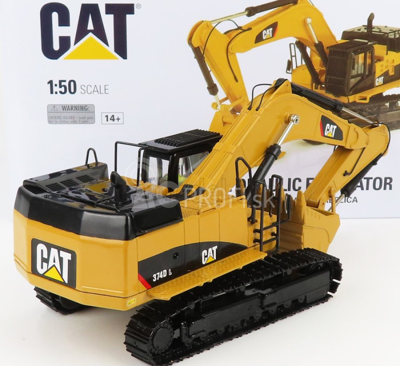 Dm-models Caterpillar Cat347d Escavatore Cingolato - traktor hydraulický škrabák 1:50 žltá čierna