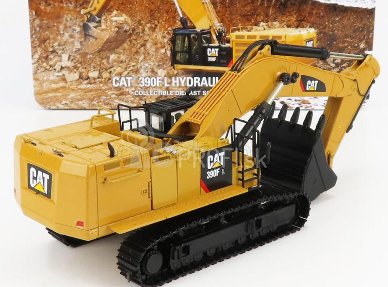 Dm-models Caterpillar Cat390f Escavatore Cingolato - Traktor Hydraulické rýpadlo Škrabka 1:50 žltá čierna