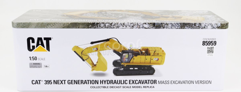 Dm-models Caterpillar Cat395 Escavatore Cingolato - Traktor novej generácie Hydraulický rýpadlo - hromadné rýpadlo Verzia 1:50 žltá čierna