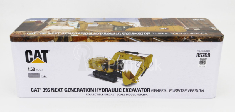 Dm-models Caterpillar Cat395 Escavatore Cingolato - traktor novej generácie Hydraulický škrabák - univerzálna verzia 1:50 žltá čierna