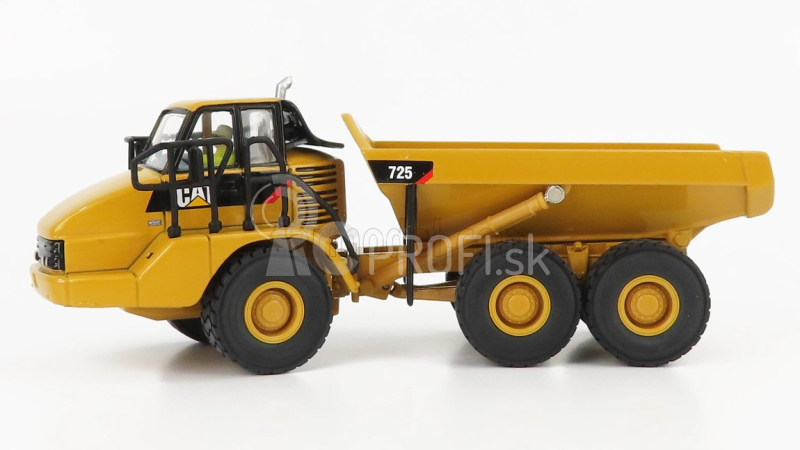 Dm-models Caterpillar Cat725 Cassone Ribaltabile Cava 3-assi - kĺbový nákladný automobil 1:50 žltá čierna