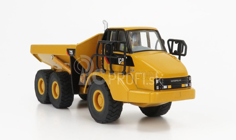 Dm-models Caterpillar Cat725 Cassone Ribaltabile Cava 3-assi - kĺbový nákladný automobil 1:50 žltá čierna