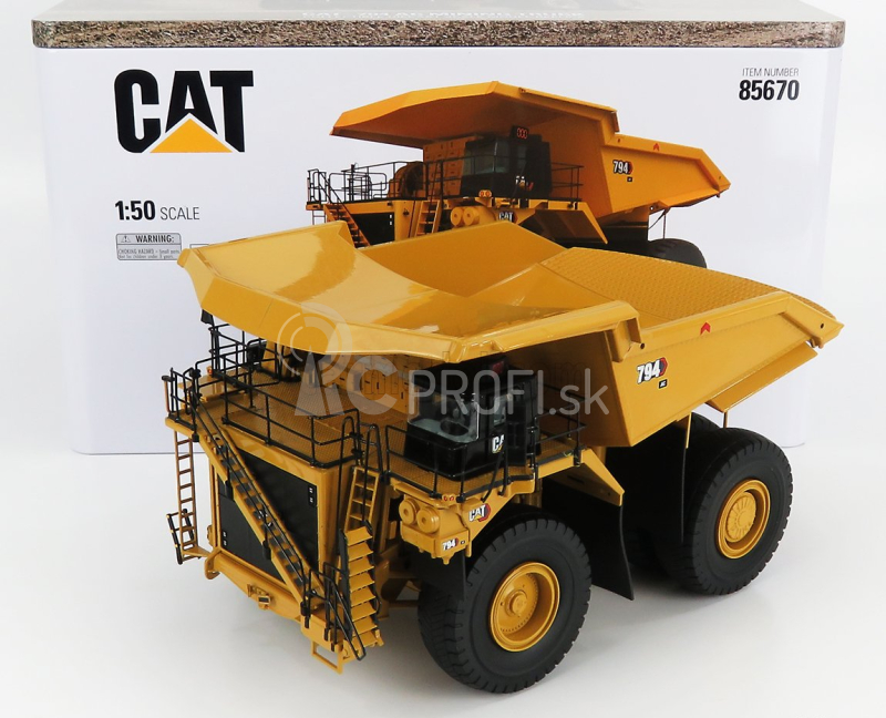 Dm-models Caterpillar Cat794ac Cassone Ribaltabile Cava Mineraria - Banské vozidlo 1:50 žlto-čierna