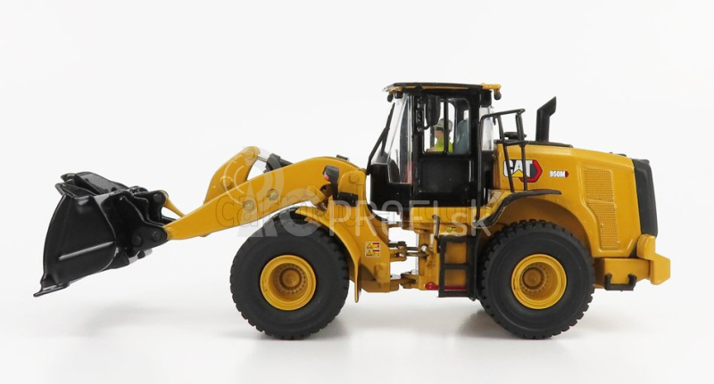 Dm-models Caterpillar Cat950m Ruspa Gommata - škrabací traktor - kolesový nakladač 1:50 žltá čierna