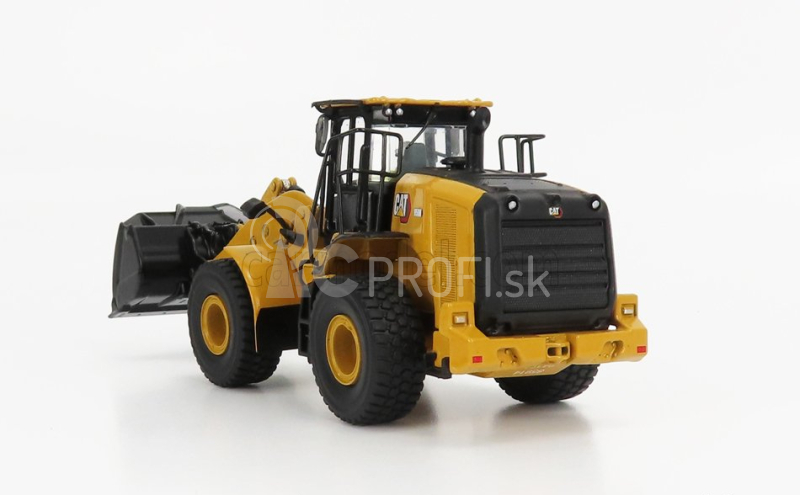 Dm-models Caterpillar Cat950m Ruspa Gommata - škrabací traktor - kolesový nakladač 1:50 žltá čierna