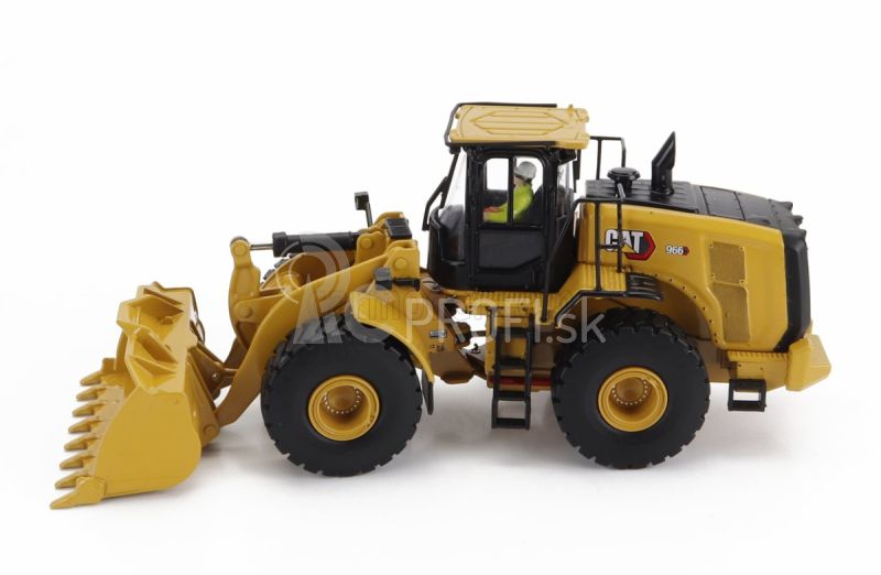 Dm-models Caterpillar Cat966 Ruspa Gommata - škrabací traktor - kolesový nakladač 1:50 žltá čierna