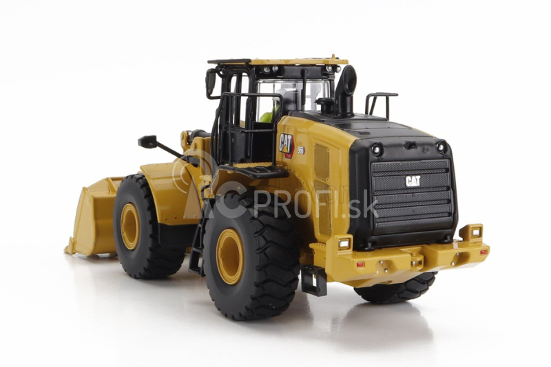 Dm-models Caterpillar Cat966 Ruspa Gommata - škrabací traktor - kolesový nakladač 1:50 žltá čierna