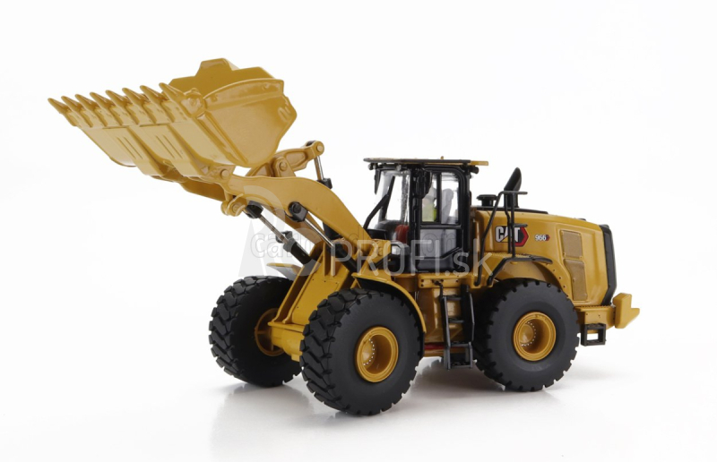 Dm-models Caterpillar Cat966 Ruspa Gommata - škrabací traktor - kolesový nakladač 1:50 žltá čierna