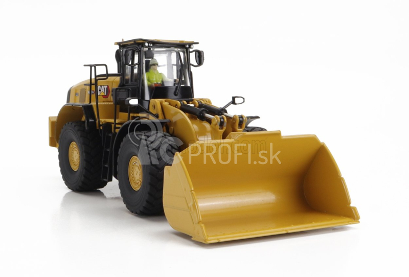 Dm-models Caterpillar Cat982xe Ruspa Gommata - škrabací traktor - kolesový nakladač 1:50 žltá čierna