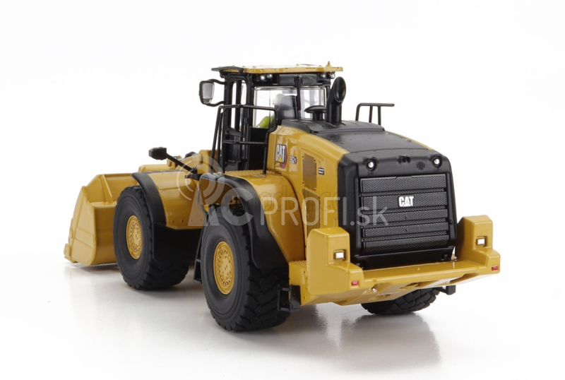 Dm-models Caterpillar Cat982xe Ruspa Gommata - škrabací traktor - kolesový nakladač 1:50 žltá čierna