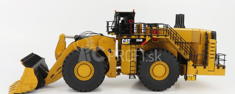 Dm-models Caterpillar Cat994k Ruspa Gommata - škrabací traktor - kolesový nakladač - konfigurácia Rock 1:50 žltá čierna