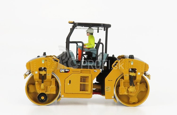 Dm-models Caterpillar Catcb13 Rullo Vibrante Monotamburo - Schiacciasassi - Drvič kameňa Roll - Utility Compactor 1:50 Yellow Black