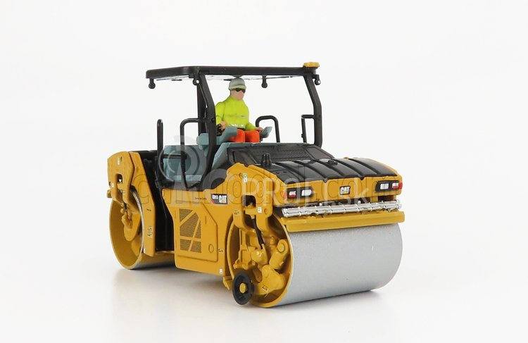 Dm-models Caterpillar Catcb13 Rullo Vibrante Monotamburo - Schiacciasassi - Drvič kameňa Roll - Utility Compactor 1:50 Yellow Black