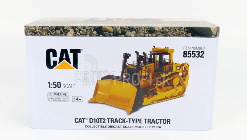 Dm-models Caterpillar Catd10t2 Ruspa Cingolata - pásový traktor 1:50 žltá čierna