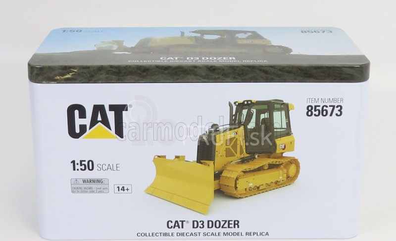 Dm-models Caterpillar Catd3 Dozer Ruspa Cingolata - škrabací traktor 1:50 žltá čierna