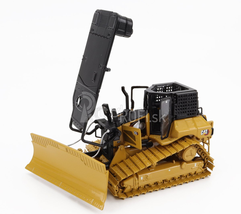 Dm-models Caterpillar Catd5 Lgp protipožiarny buldozér Ruspa Cingolata - škrabací traktor 1:50 žltá čierna