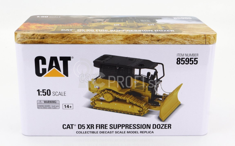 Dm-models Caterpillar Catd5xr Ruspa Cingolata - protipožiarny buldozér 1:50 žltá čierna