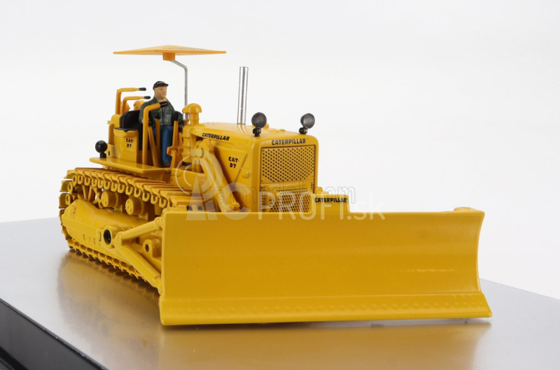 Dm-models Caterpillar Catd7c Ruspa Cingolata - pásový traktor 1:50 žltá čierna