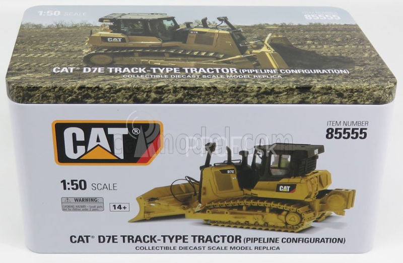 Dm-models Caterpillar Catd7e Ruspa Cingolata - škrabací traktor 1:50 žltá čierna