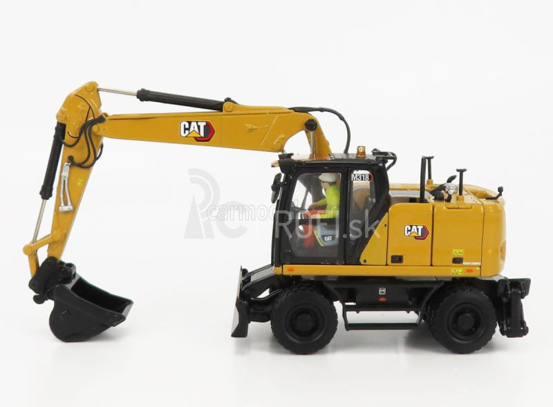 Dm-models Caterpillar Catm318 Escavatore Gommato - hydraulické rýpadlo 1:50 žlté čierne