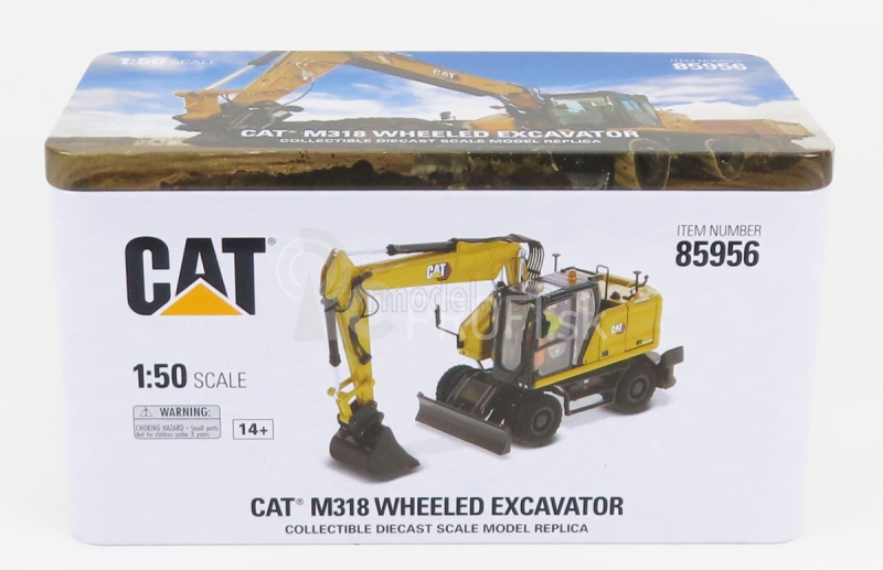 Dm-models Caterpillar Catm318 Escavatore Gommato - hydraulické rýpadlo 1:50 žlté čierne