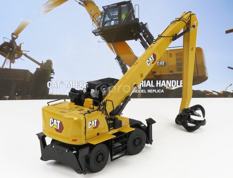 Dm-models Caterpillar Catmh3040 Gommato - Traktor kolesový manipulátor s materiálom 1:50 žltá čierna