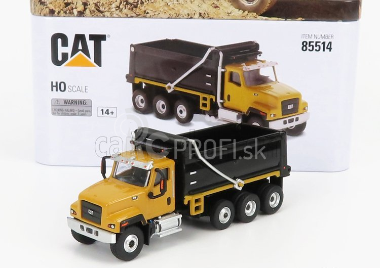 Dm-models Caterpillar Ct681 Cassone Ribaltabile 4-assi 2016 - sklápač 1:87 žltá čierna