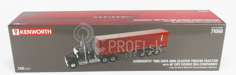 Dm-models Kenworth T880 Sbfa Truck Container 40 1990 1:50 Black Brown