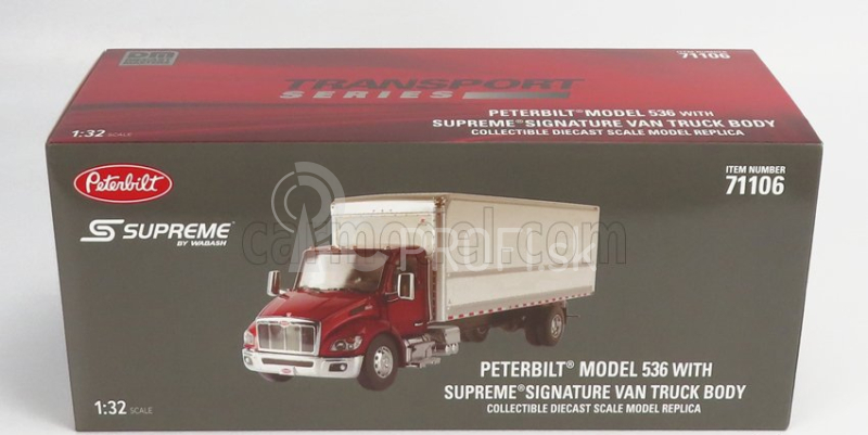 Dm-models Peterbilt 536 Truck Cassonato 2010 1:32 Červená s bielou