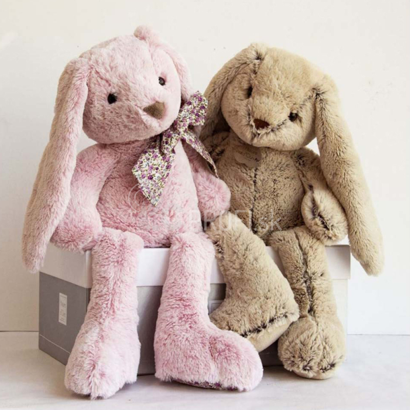 Doudou Histoire d´Ours Plyšová hračka ružový králik 40 cm