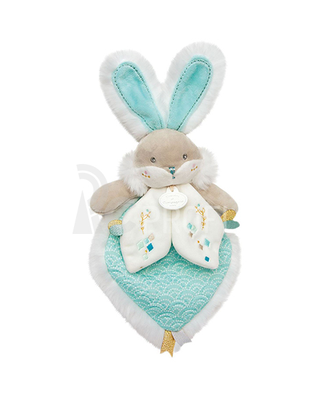 Doudou Toy tyrkysový priateľ králik 24 cm