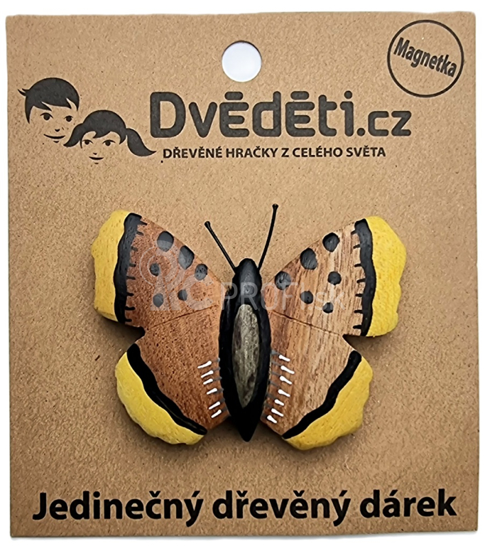 Drevený magnet Veľký motýľ