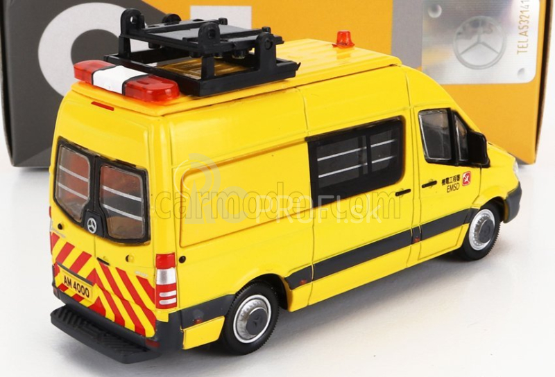 Drobné hračky Mercedes Benz Sprinter Van Emsd 2018 1:76 Žltá