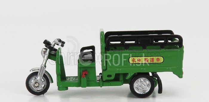 Drobné hračky Motocykel Taiwan Dodávka elektrickej trojkolky 1980 1:64 Zelená