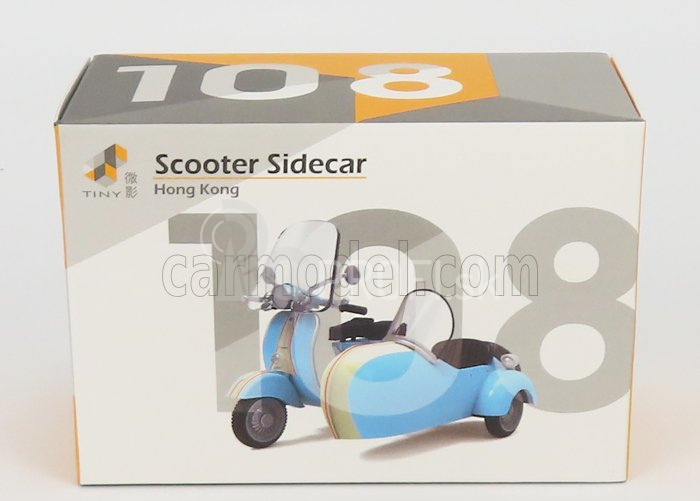 Drobné hračky Scooter Sidecar 1:35 Light Blue White
