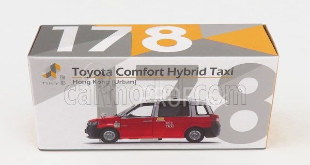 Drobné hračky Toyota Hybrid Comfort Taxi 2020 1:64 Červená strieborná