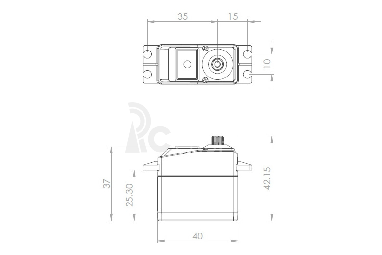 DS1250 (0,066s/60°, 14,3 kg.cm)