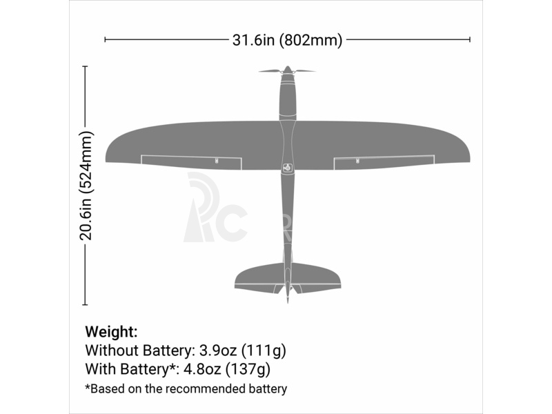 E-flite Conscendo 0.80m SAFE Select BNF Basic